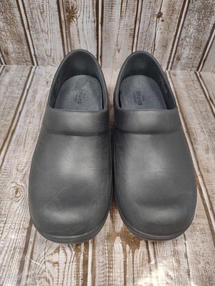 Crocs Clogs Women's Size 7 Dual Comfort Grey Slip On Nursing Shoes Neria Pro II - Picture 3 of 10